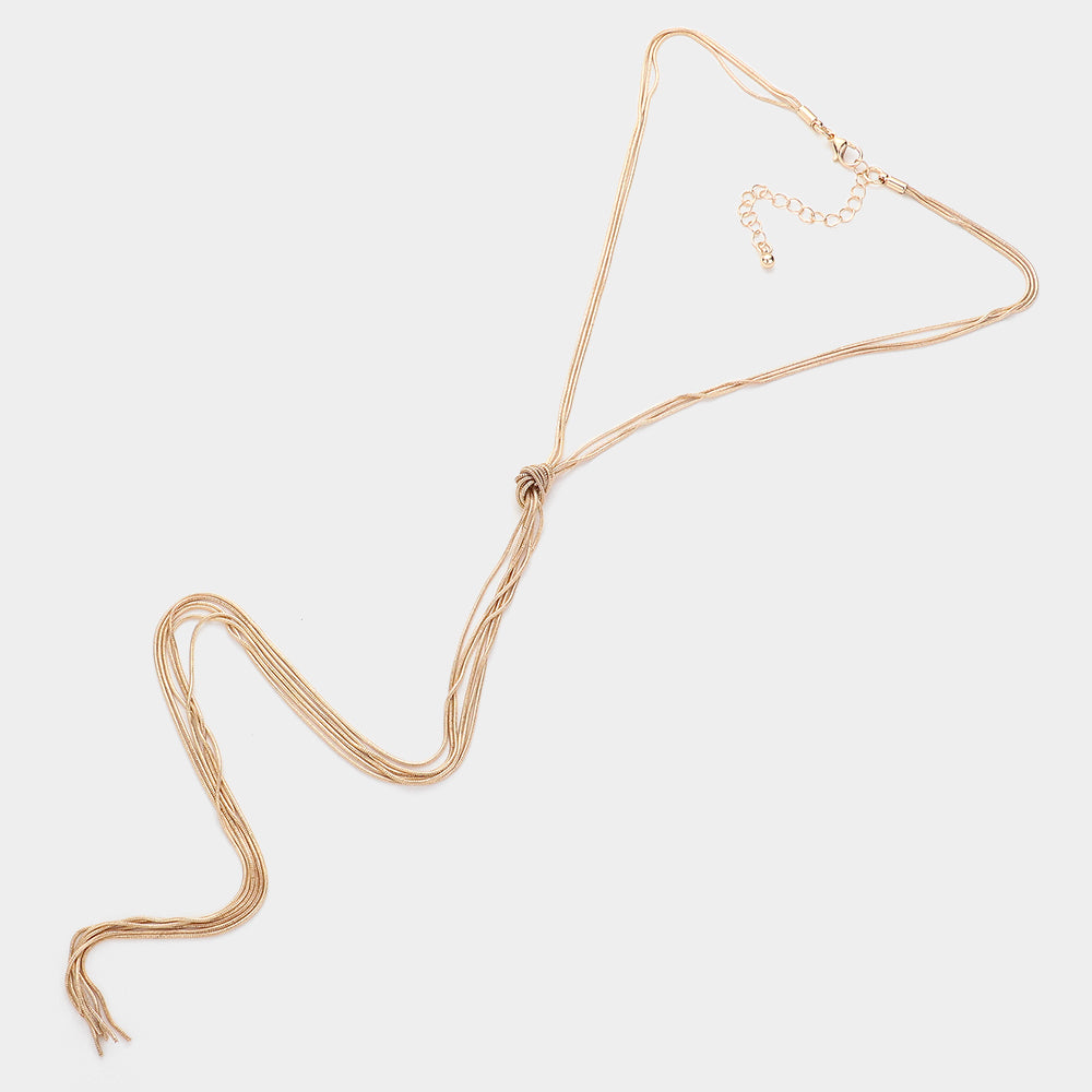 iLLASPARKZ Knot Pointed Multi Layered Metal Necklace