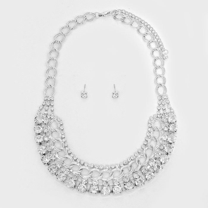 iLLASPARKZ Crystal Accented Metal Chain Necklace
