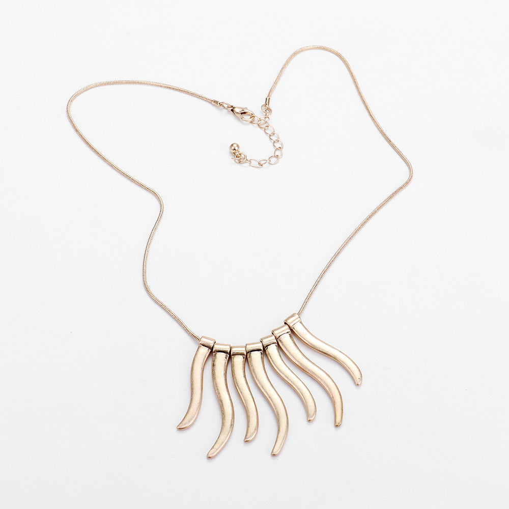 iLLASPARKZ Metal Bar Fringe Necklace