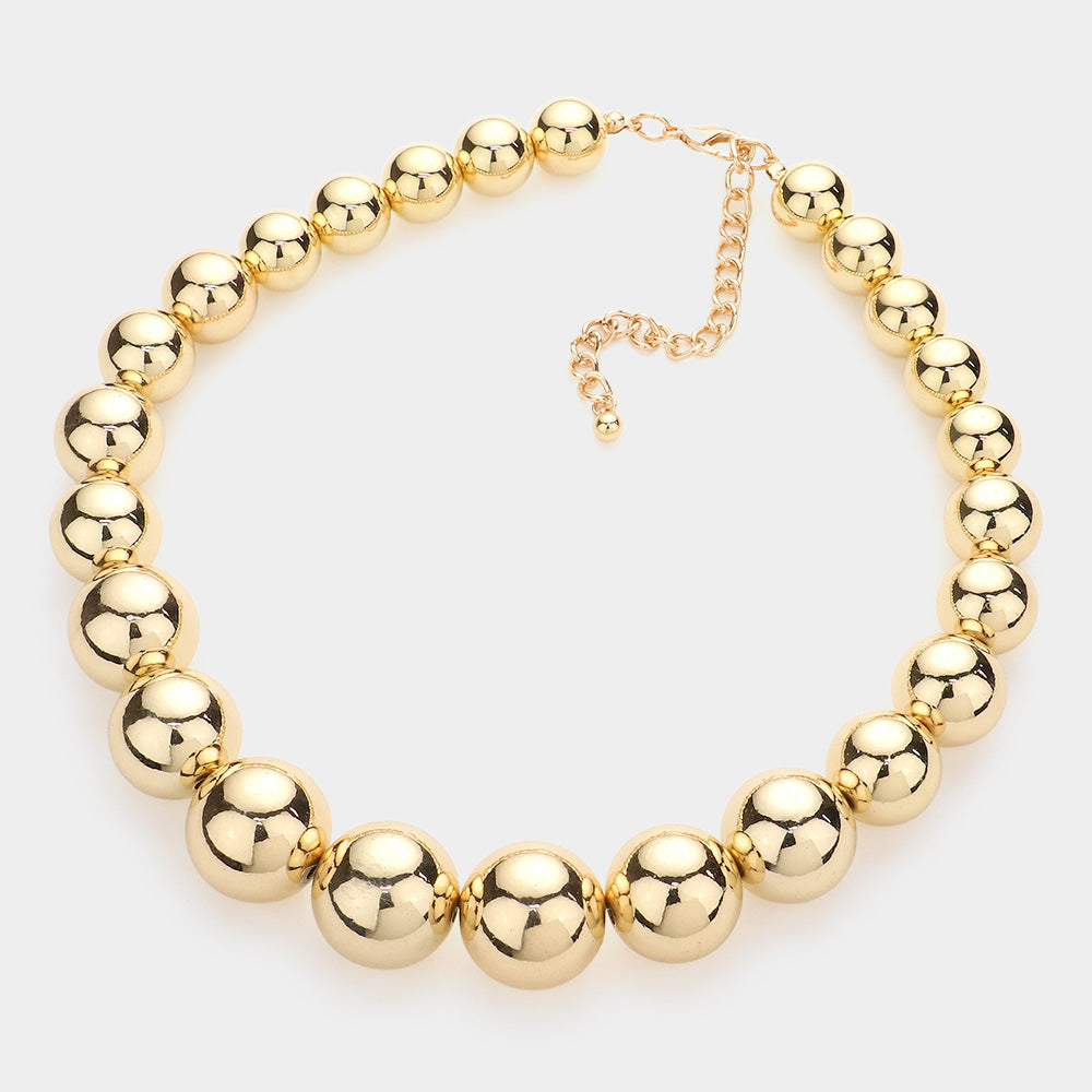 iLLASPARKZ Metal Ball Collar Necklace