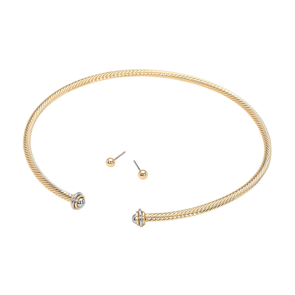 iLLASPARKZ Metal Twisted Wire Choker Necklace