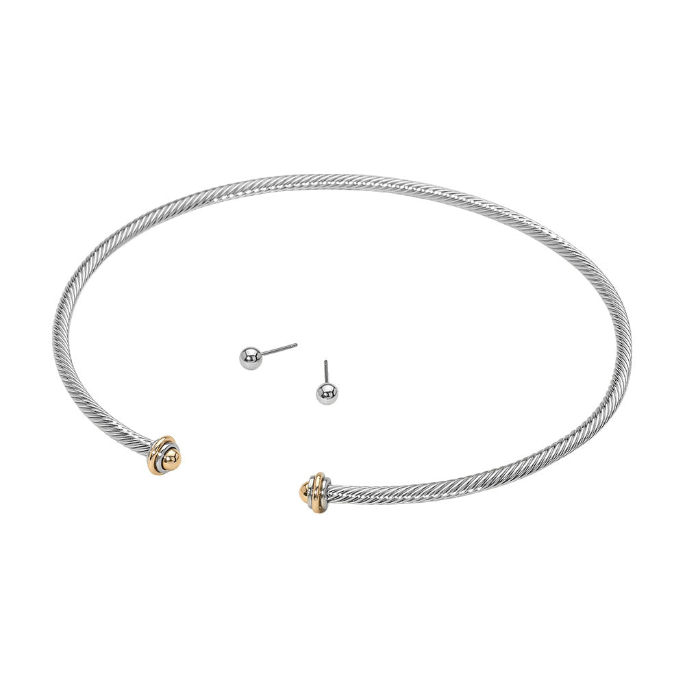 iLLASPARKZ Metal Twisted Wire Choker Necklace
