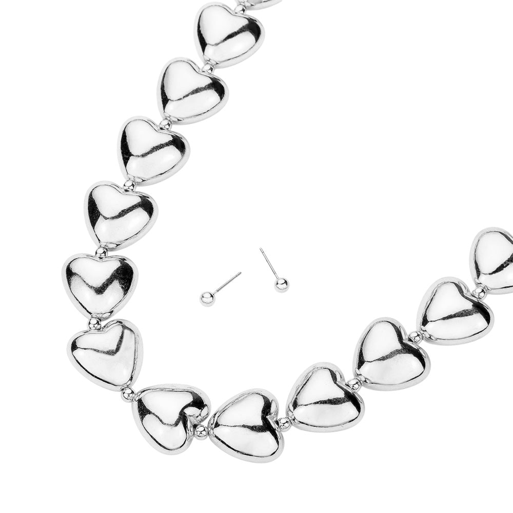 iLLASPARKZ Chunky Metal Heart Link Necklace