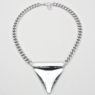 iLLASPARKZ Crystal Triangular Metal Chain Necklace