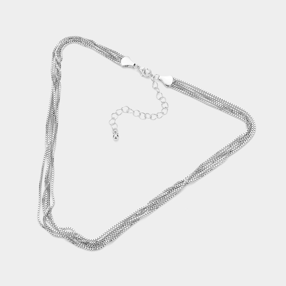 iLLASPARKZ SECRET BOX_Multi Layered Brass Chain Necklace