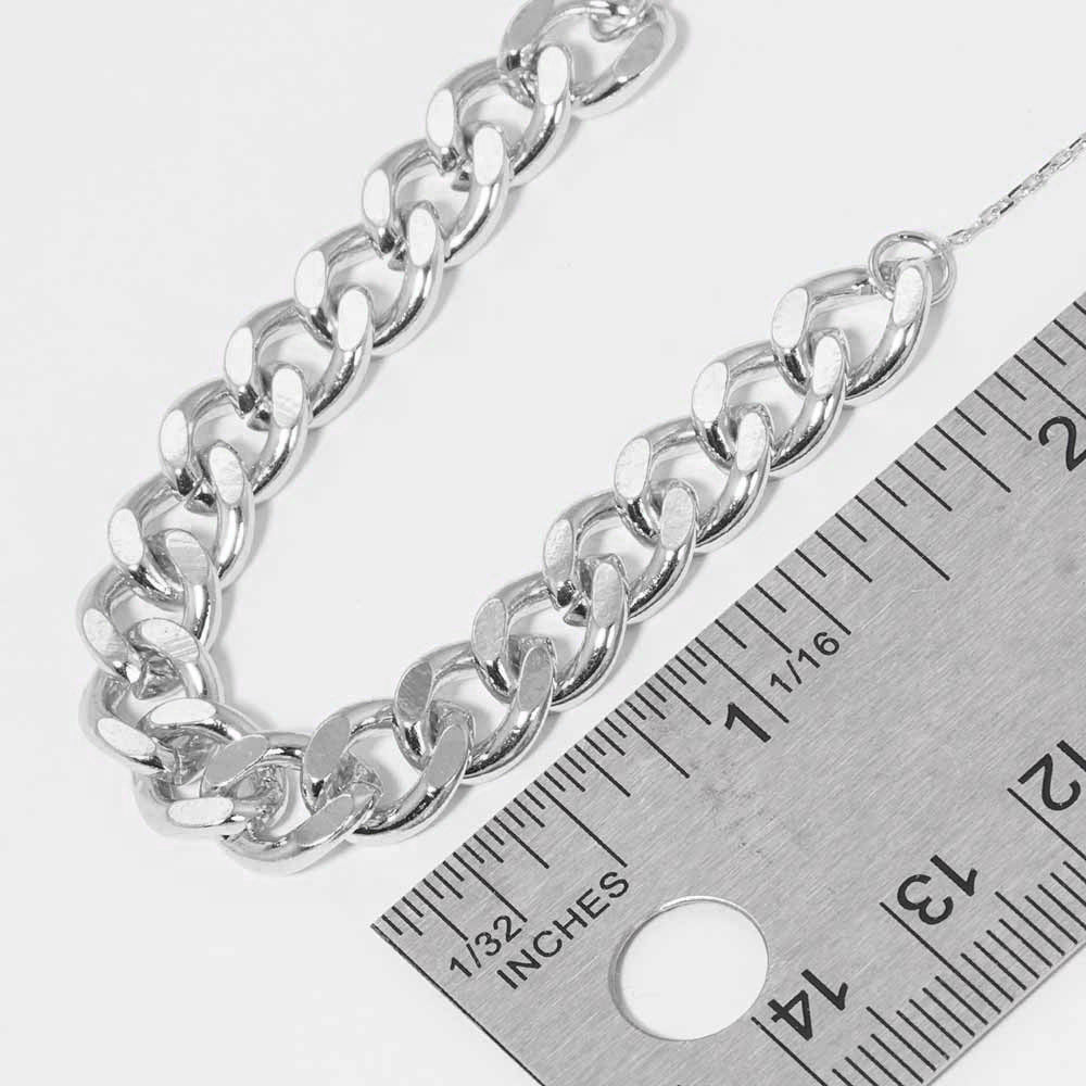 iLLASPARKZ White Gold Dipped Metal Chain Necklace