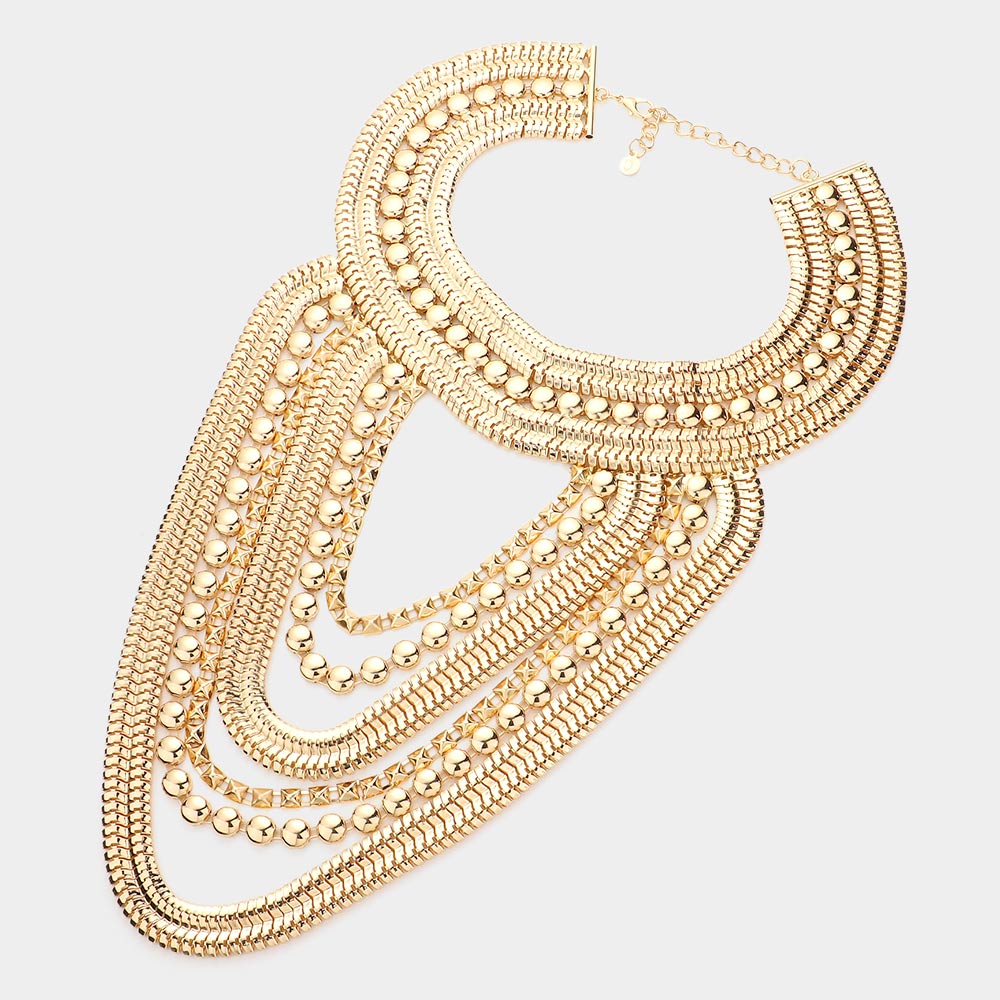 iLLASPARKZ Draped Metal Statement Necklace