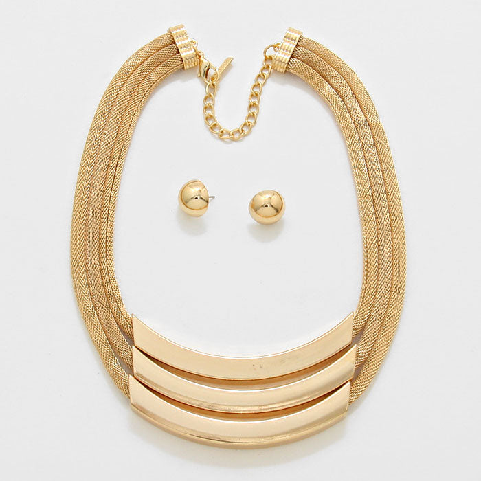 iLLASPARKZ Chunky Layered Metal Necklace