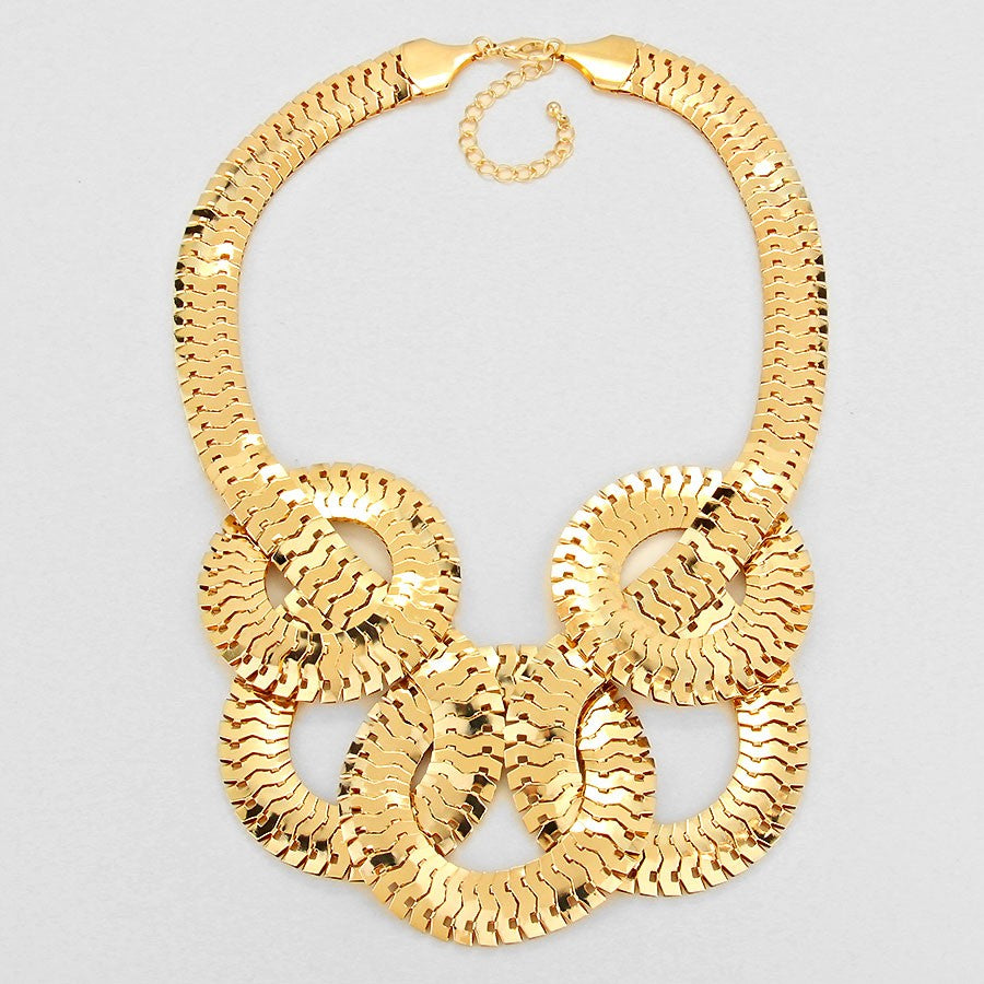 iLLASPARKZ Intricate Striped Metal Necklace