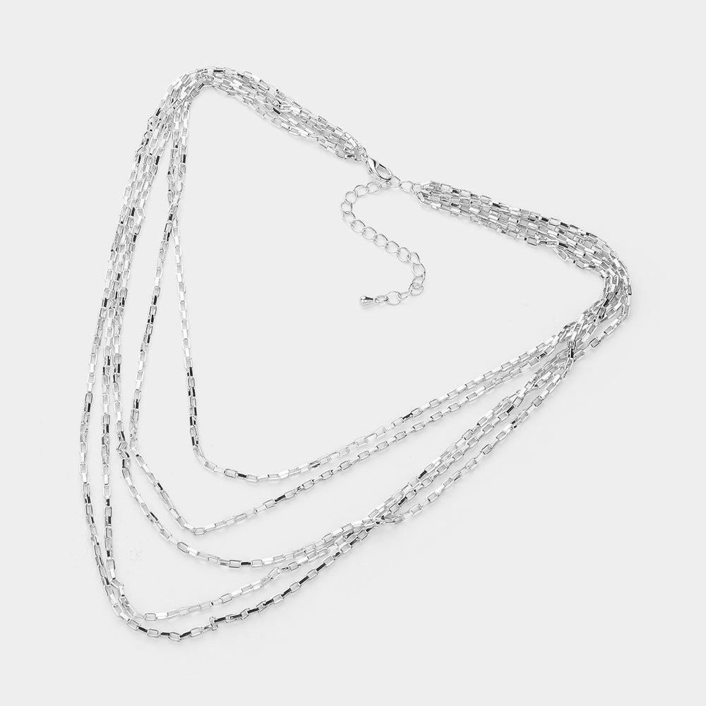 iLLASPARKZ Meta Chain Multi Layered Necklace