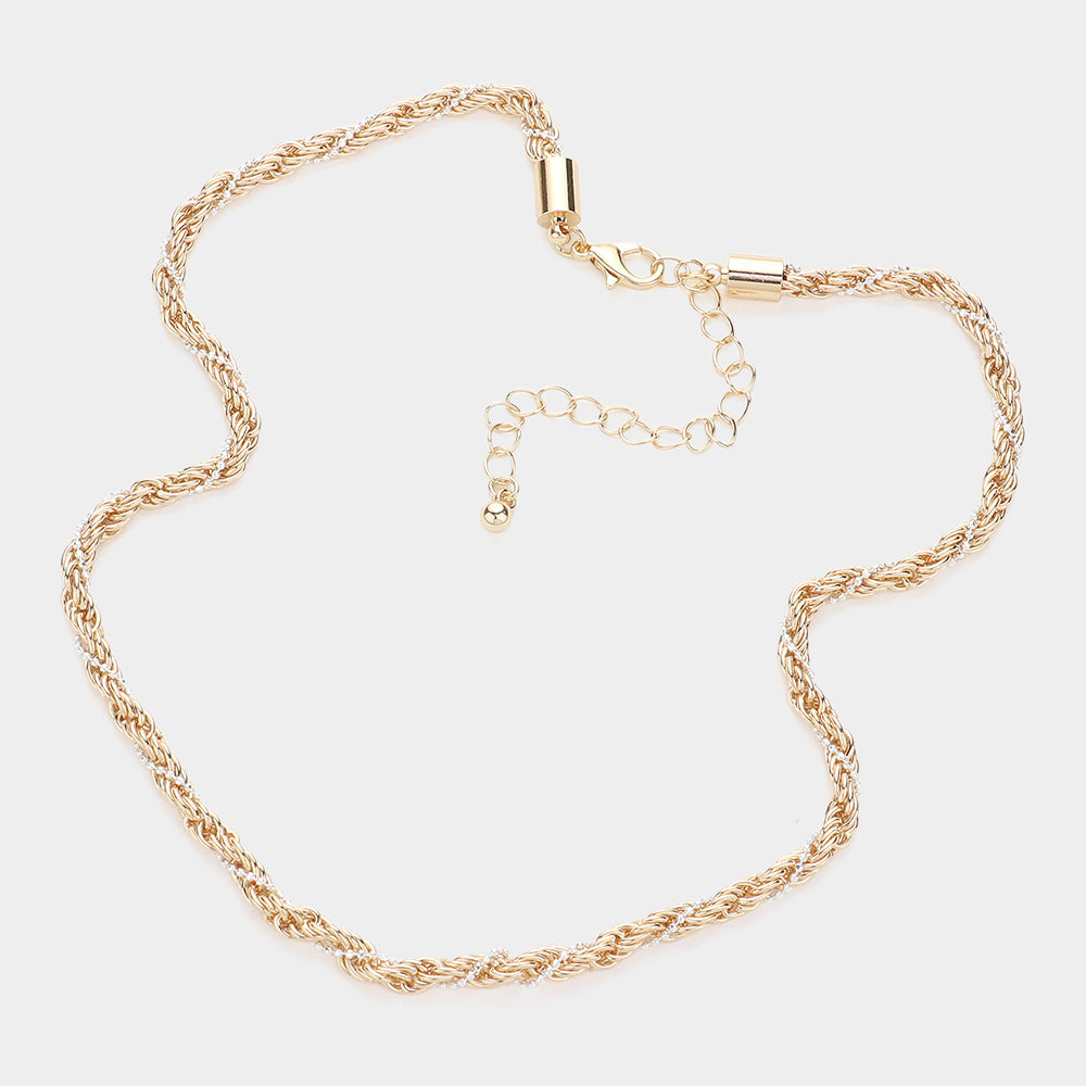 iLLASPARKZ Twisted Metal Chain Necklace