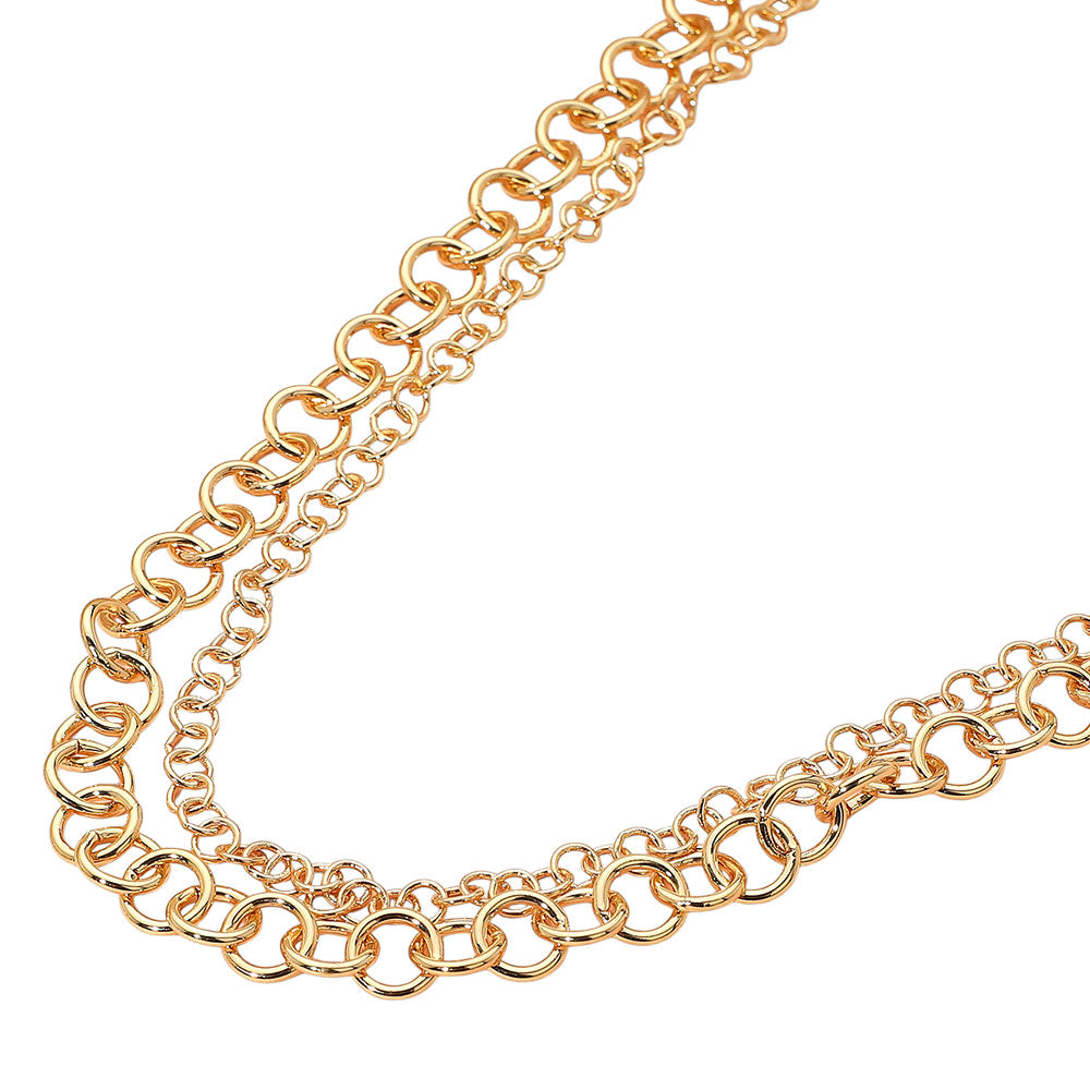 iLLASPARKZ Interlocking Double Chain Necklace