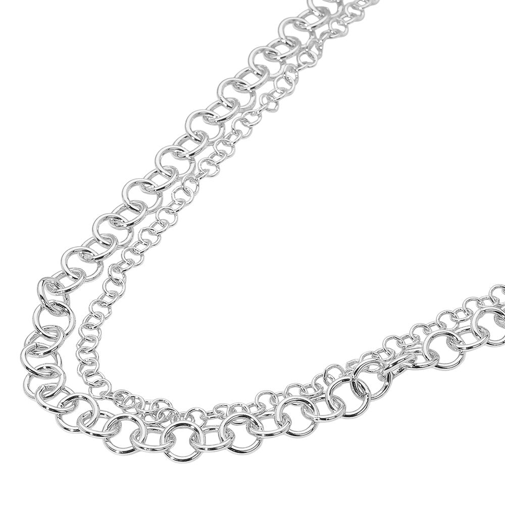 iLLASPARKZ Interlocking Double Chain Necklace