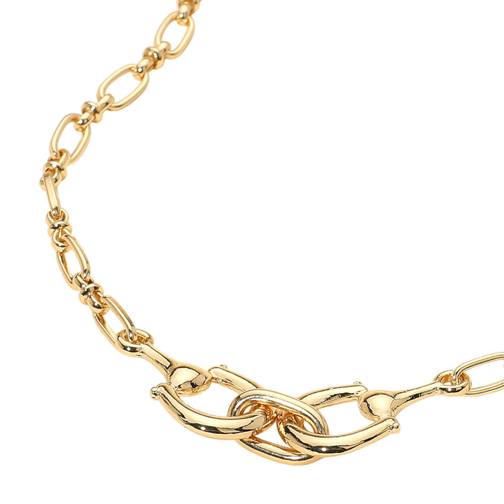 iLLASPARKZ Metal Horsebit Chain Necklace