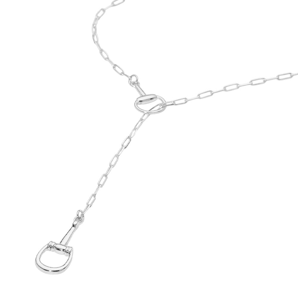 iLLASPARKZ Metal Horsebit Link Sliding Accnet Paperclip Chain Necklace