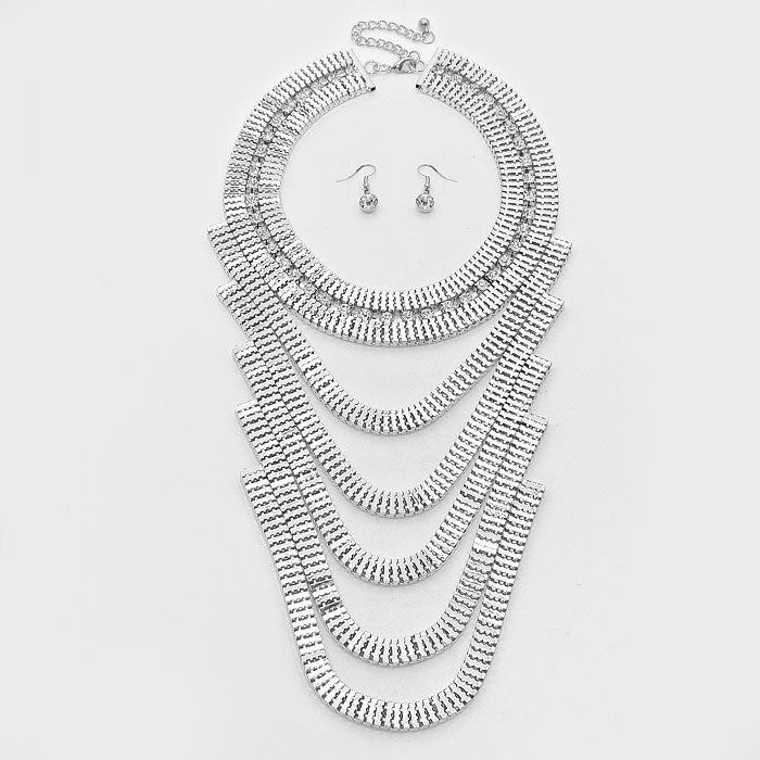iLLASPARKZ Draped Flat Metal Snake Chain Necklace