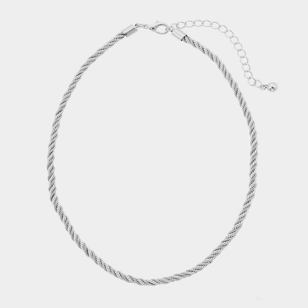 iLLASPARKZ Braided Metal Chain Necklace