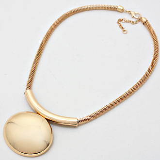 iLLASPARKZ Metal Mesh Dome Tangent Necklace