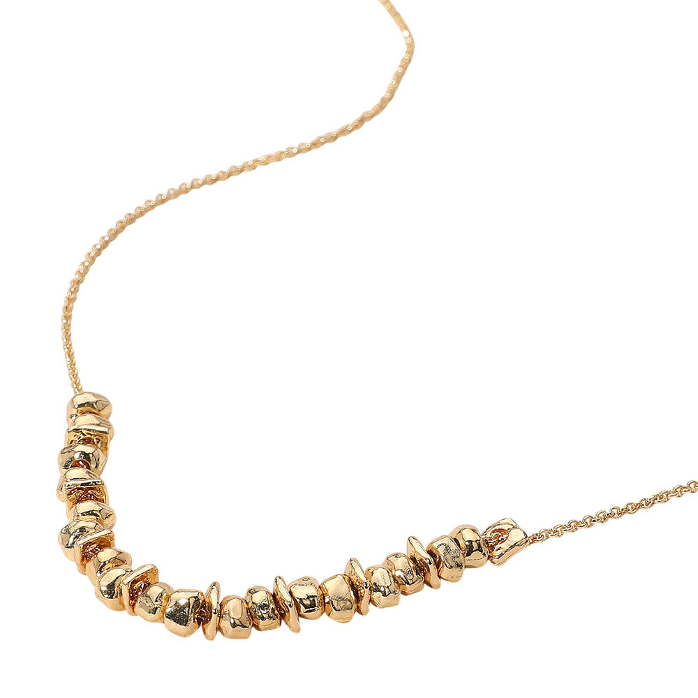 iLLASPARKZ Metal Nugget Beaded Necklace