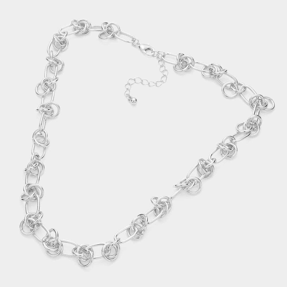 iLLASPARKZ Abstract Metal Chain Necklace