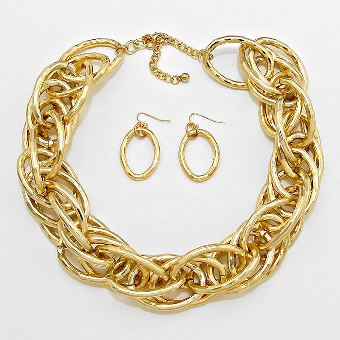 iLLASPARKZ Triple Link Chain Necklace
