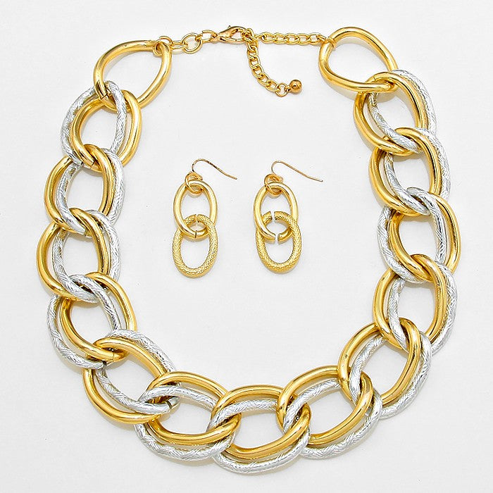 iLLASPARKZ Two-Tone Metal Chain Necklace