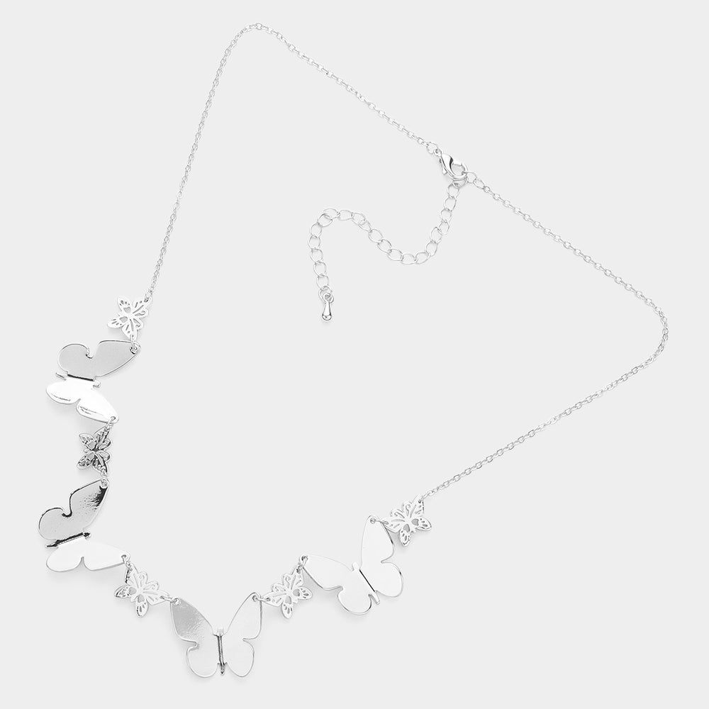 iLLASPARKZ Metal Butterfly Link Necklace