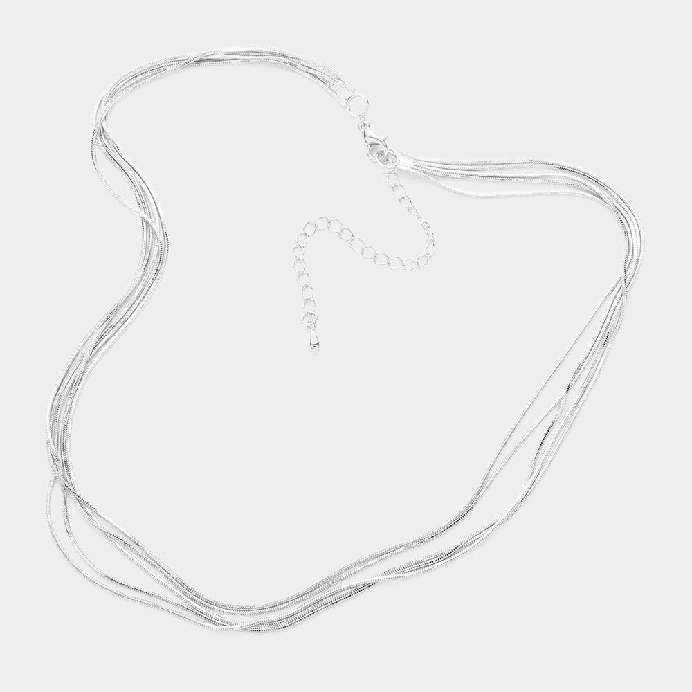 iLLASPARKZ Brass Metal Chain Multi Layered Necklace