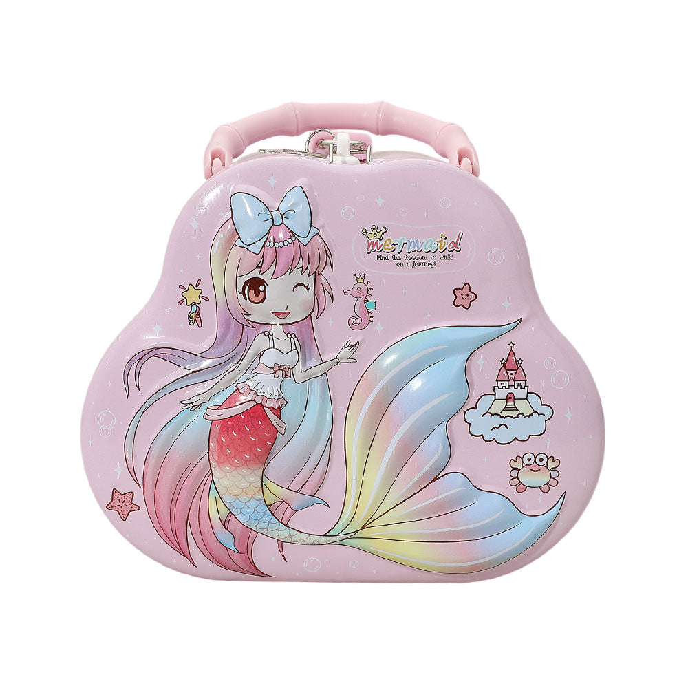 iLLASPARKZ Mermaid Lockable Tin Case Portable Bag Coin Bank