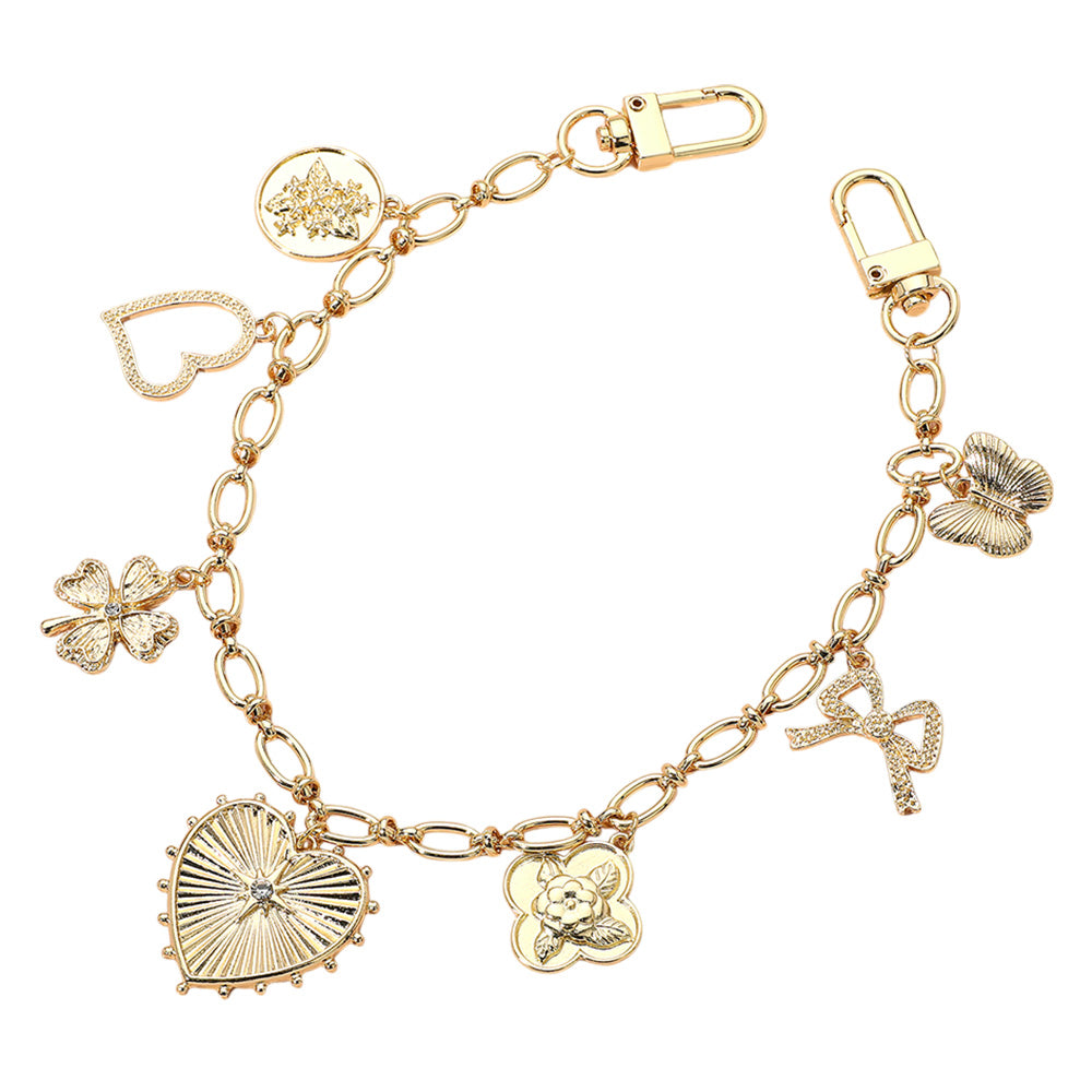 iLLASPARKZ Heart Butterfly Clover Bow Quatrefoil Flower Charm Station Bag Charm