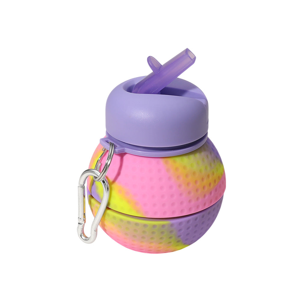 iLLASPARKZ Collapsible Multi Colored Golf Ball Water Bottle
