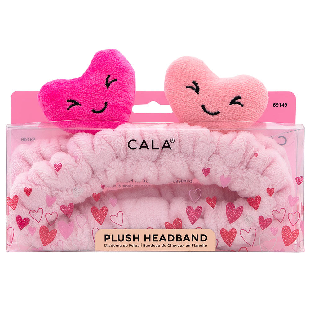 iLLASPARKZ Pink Heart Plush Bath Headband