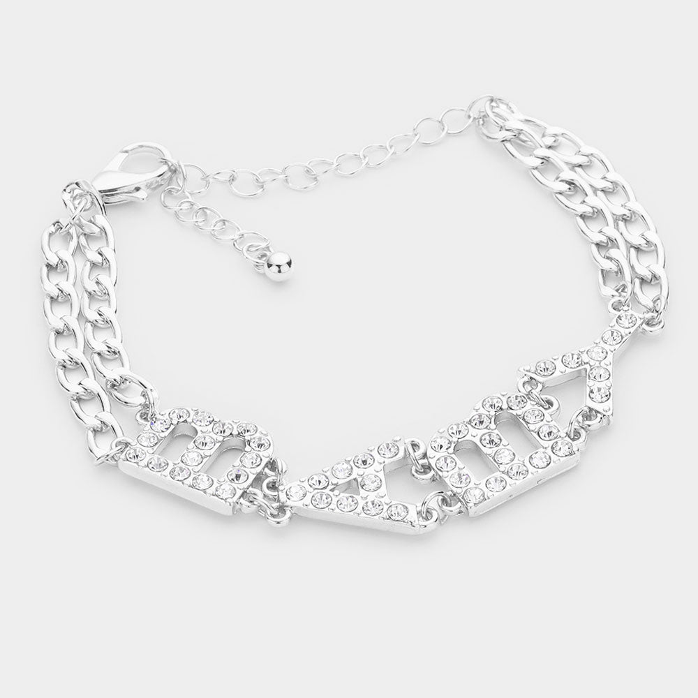 iLLASPARKZ BABY Rhinestone Embellished Message Bracelet