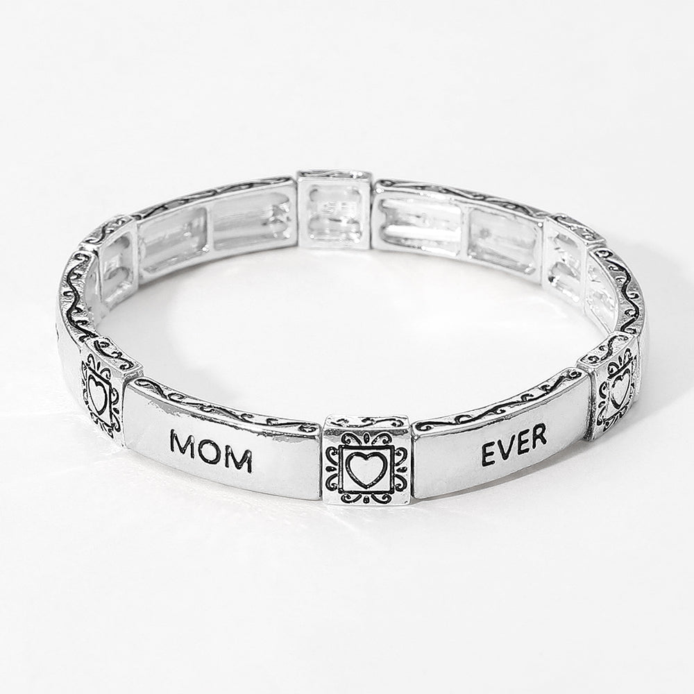 iLLASPARKZ MOM Message Metal Stretch Bracelet