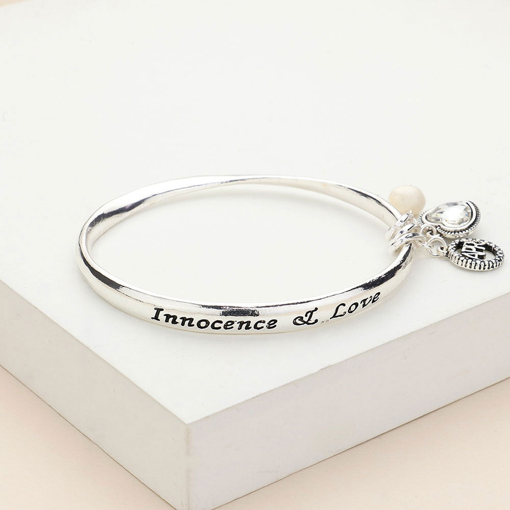 iLLASPARKZ Innocence Love April Heart Birthday Stone Charm Bracelet