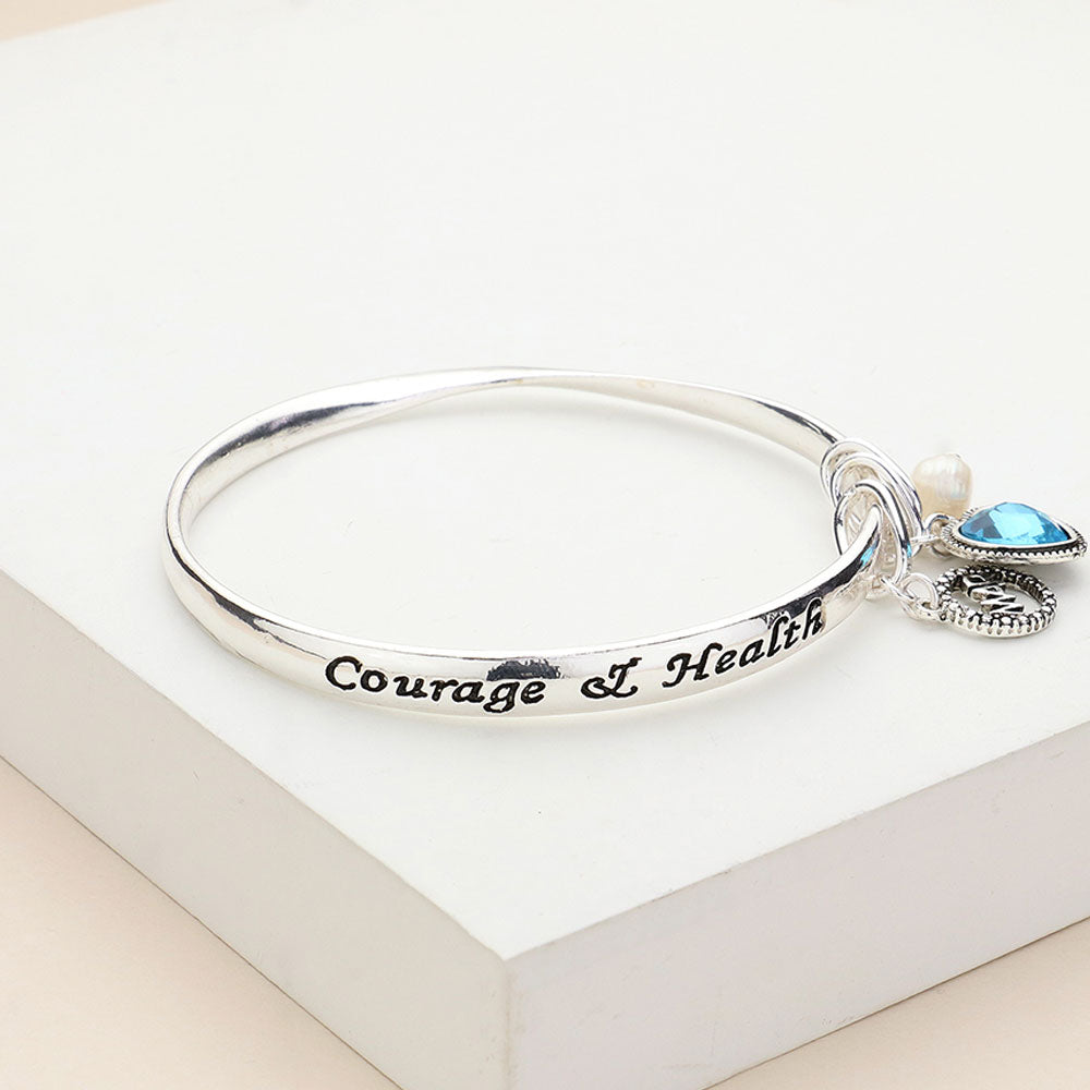 iLLASPARKZ Courage Health March Heart Birthday Stone Charm Bracelet
