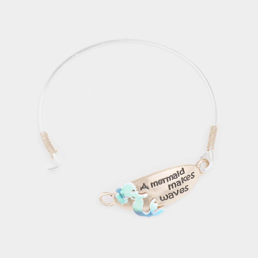 iLLASPARKZ A mermaid makes waves Metal Hook Bracelet