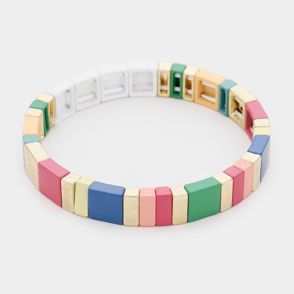 iLLASPARKZ Hope Lego Color Block Stretch Bracelet