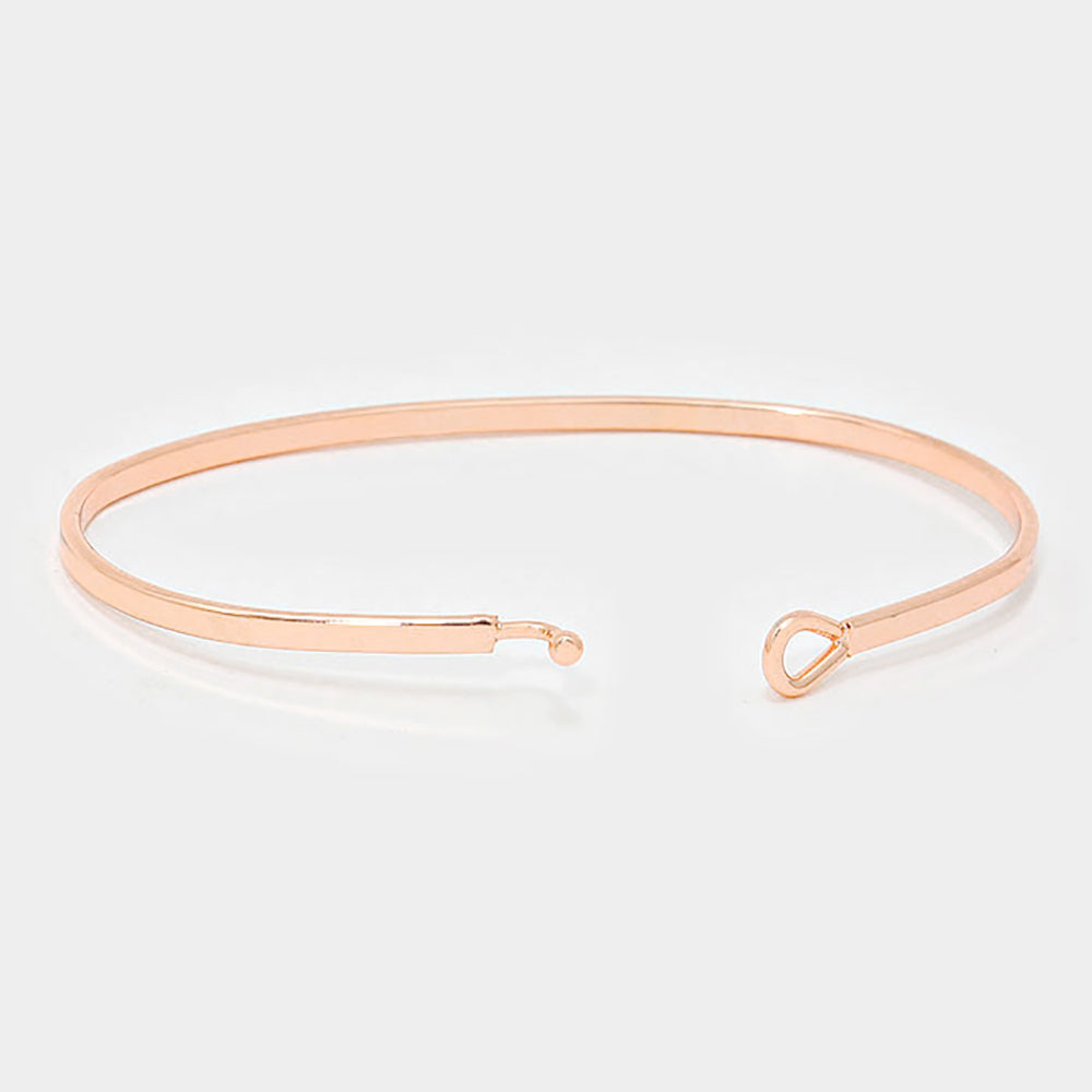 iLLASPARKZ Badass Girls Brass Thin Metal Hook Bracelet