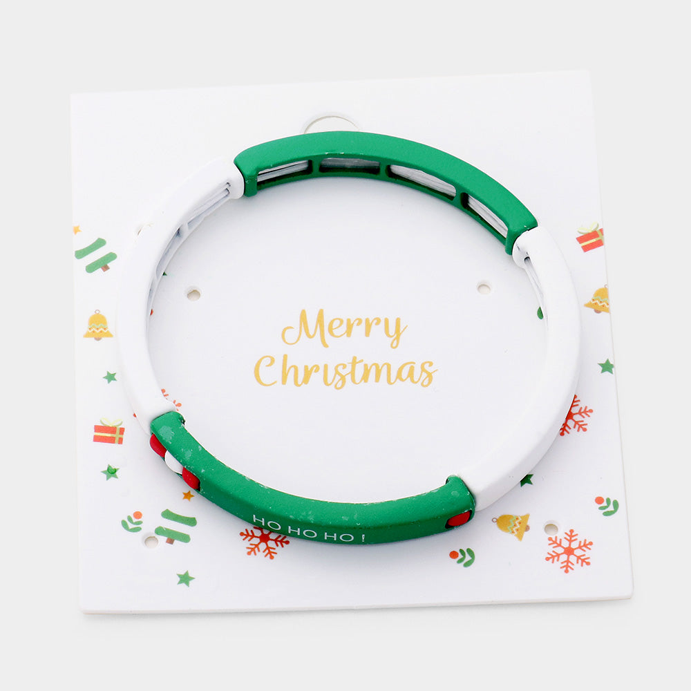 iLLASPARKZ HO HO HO Message Stretch Bracelet