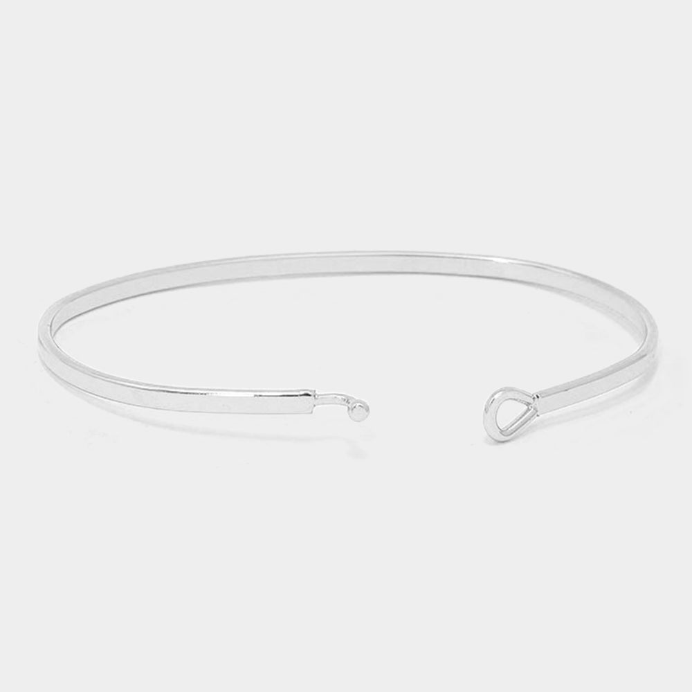 iLLASPARKZ Dear mom : I love you Brass Thin Metal Hook Bracelet