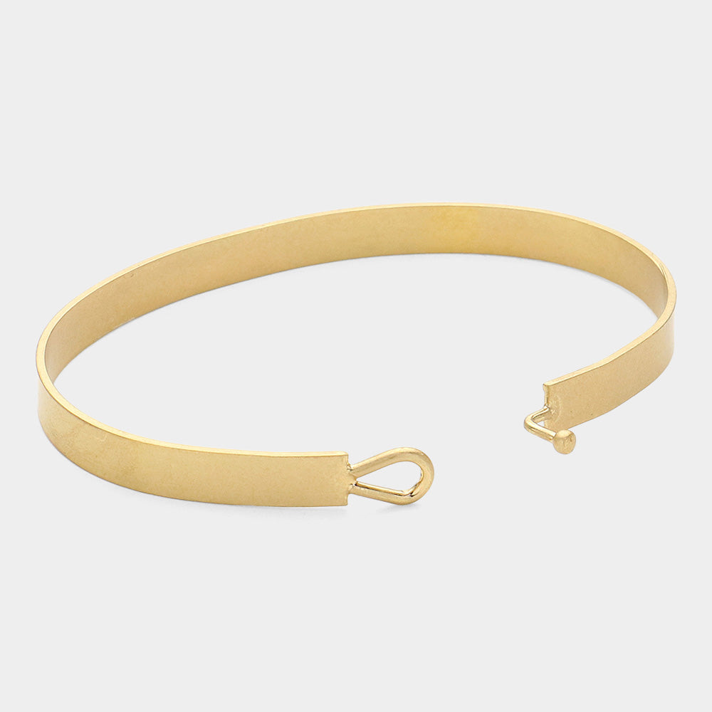 iLLASPARKZ Power of Pink Ribbon Metal Hook Bracelet