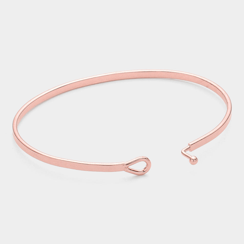 iLLASPARKZ ALWYAS Message Thin Brass Metal Hook Bracelet