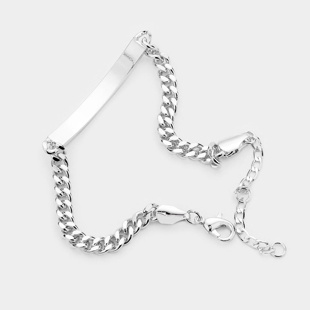 iLLASPARKZ BE TRUE, BE YOU, BE KIND Curved Metal Bar Message Bracelet