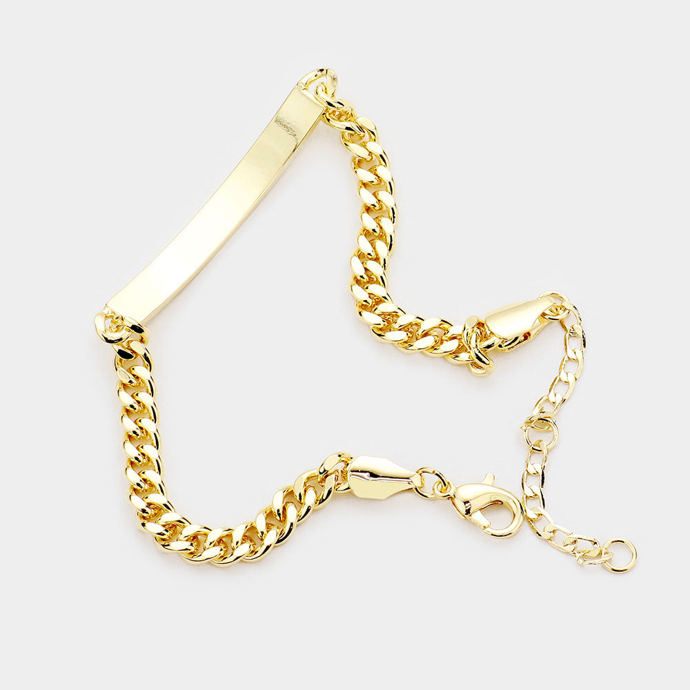 iLLASPARKZ CHOOSE LOVE Curved Metal Bar Message Bracelet