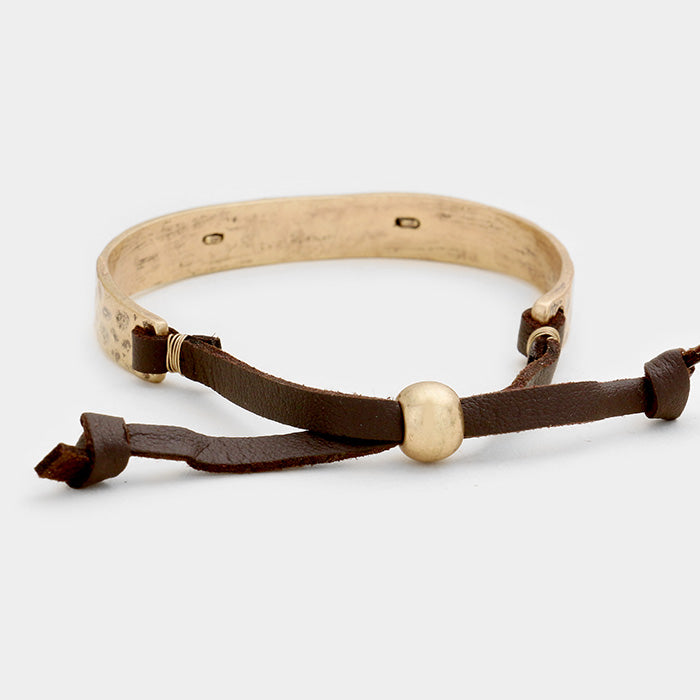 iLLASPARKZ Faith Half Round Metal Bracelet