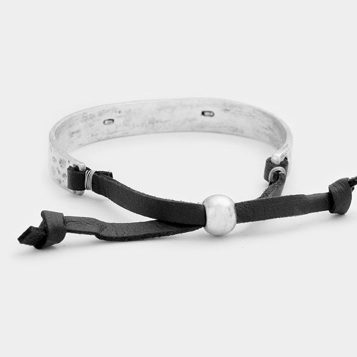 iLLASPARKZ Hope Half Round Metal Bracelet