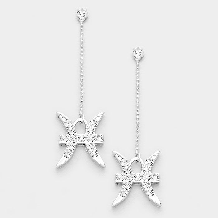 iLLASPARKZ Pisces - Zodiac Sign Dangle Earrings