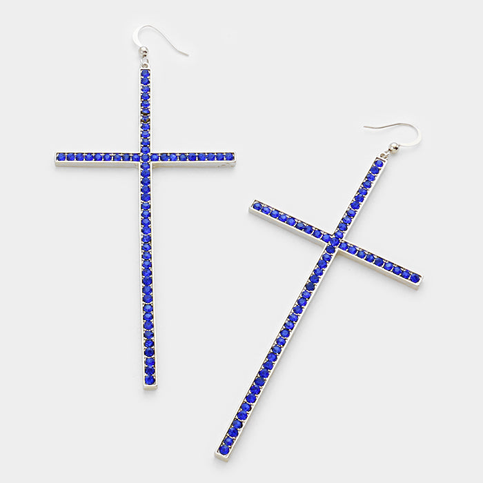 iLLASPARKZ Oversized cross earrings