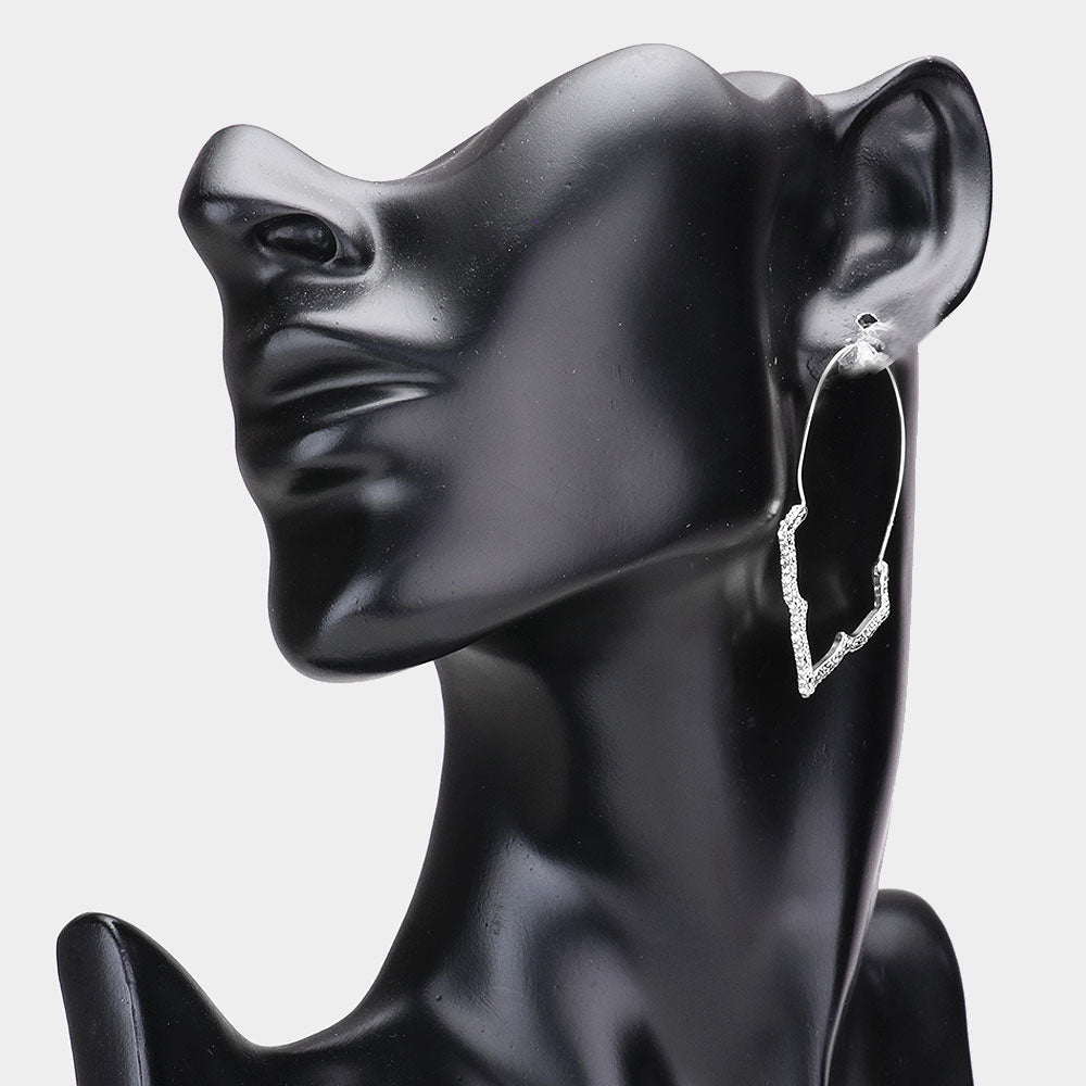 iLLASPARKZ Plated Brass Rhinestone Detail Triple Petal Earrings
